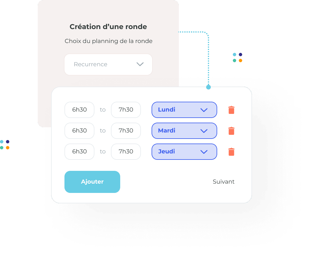 Création d'un programme de ronde sur la plateforme MerciYanis